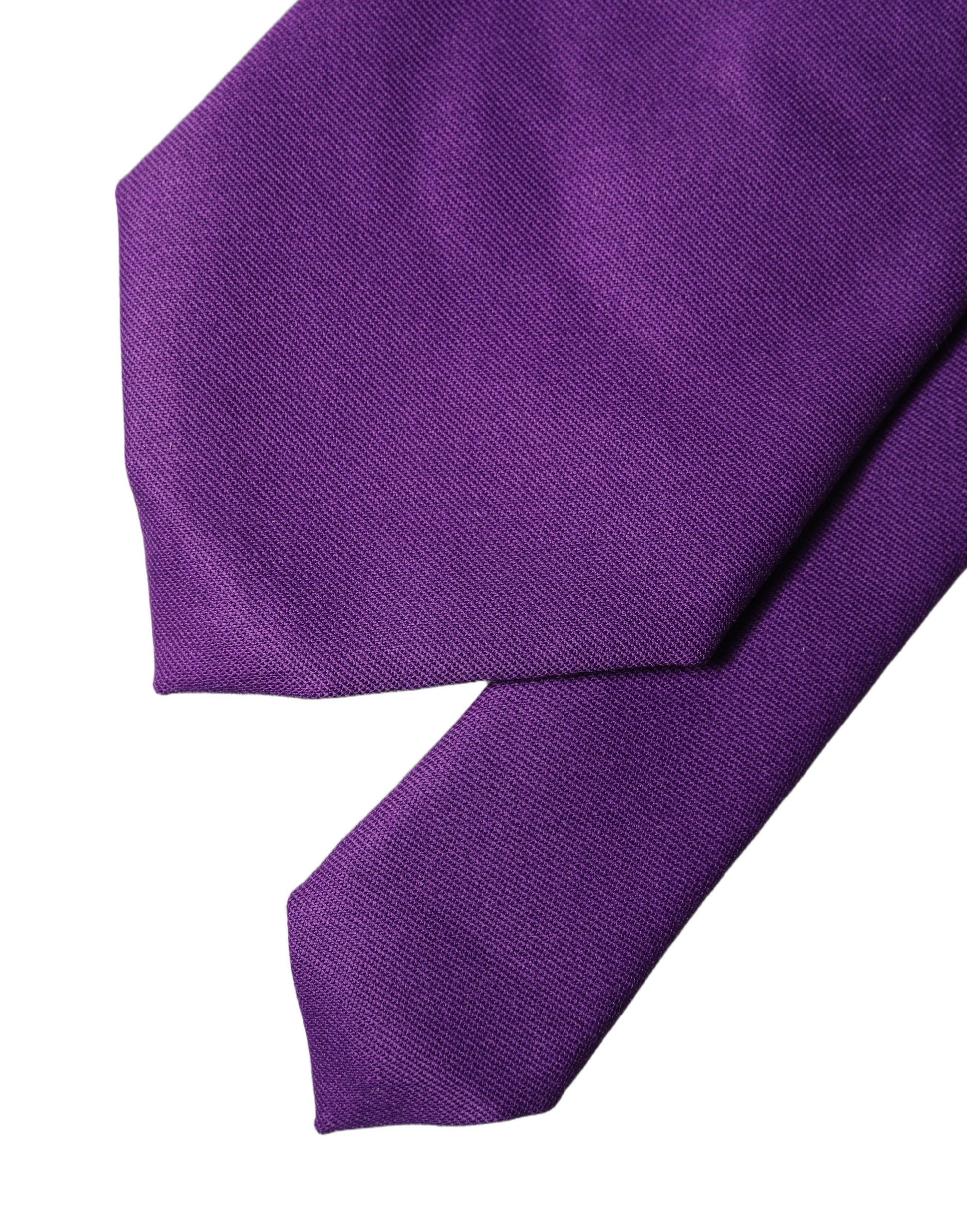 Cravate réglable en satin de polyester violet Dolce & Gabbana pour femme