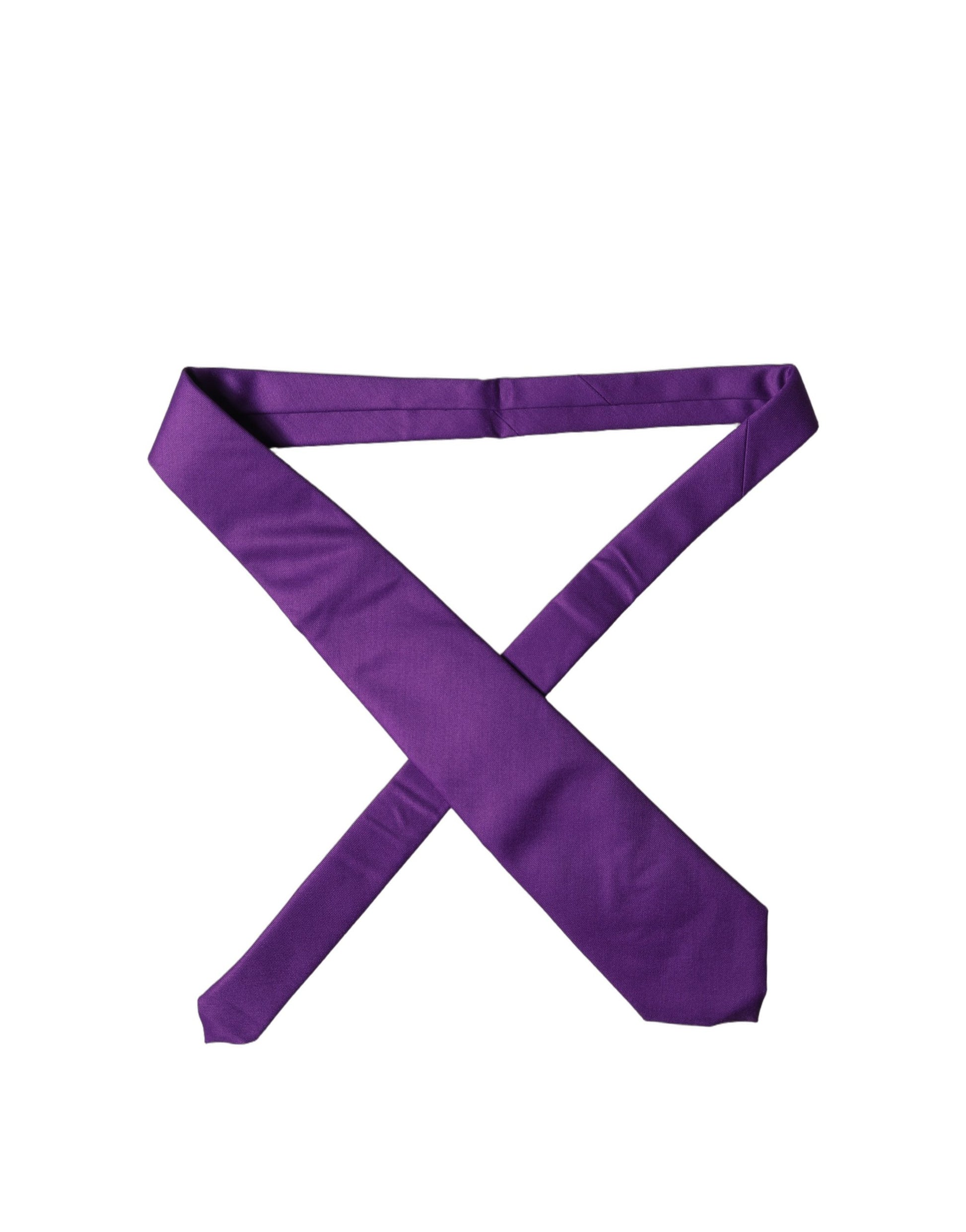Cravate réglable en satin de polyester violet Dolce & Gabbana pour femme