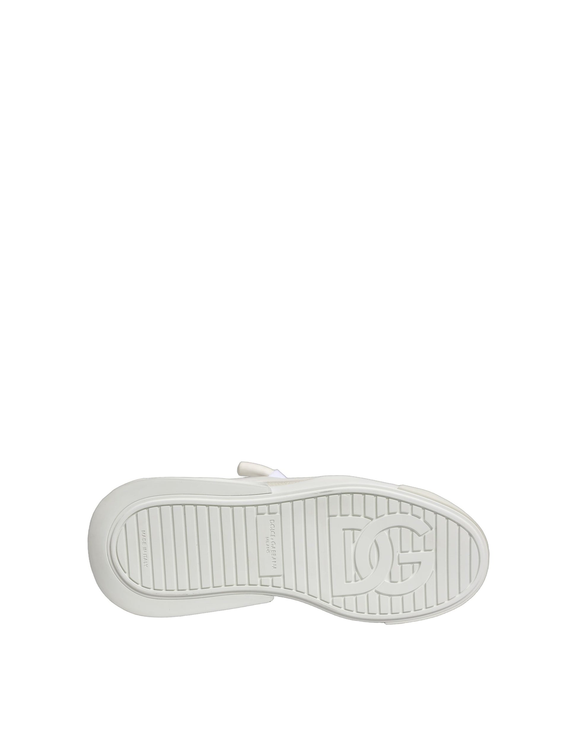 Dolce & Gabbana White Calfskin Leather Low Top Sneakers Shoes