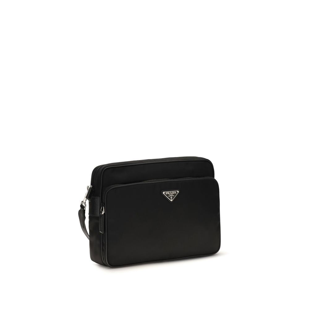 Sac bandoulière Prada en polyamide recyclé noir