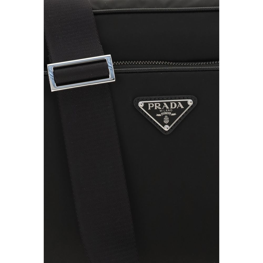 Sac bandoulière Prada en polyamide recyclé noir