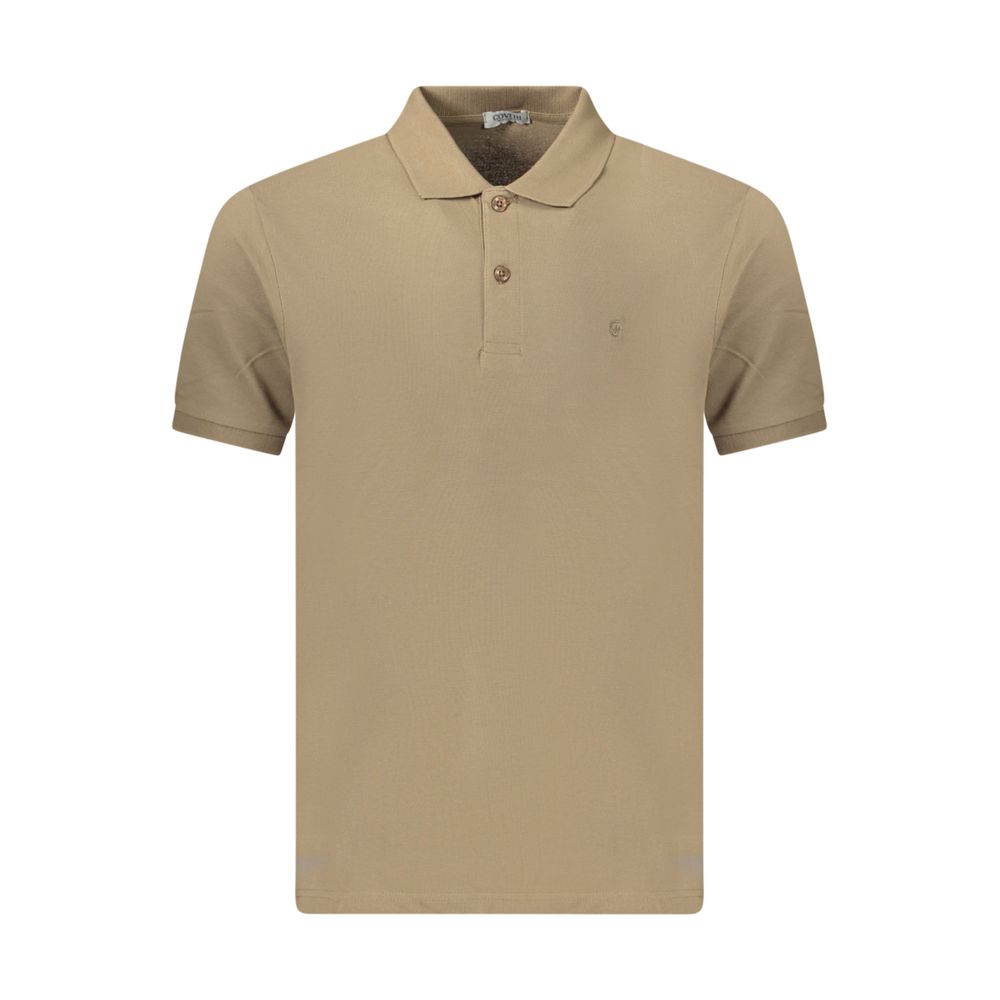 Polo Coveri Moving marron en coton pour homme