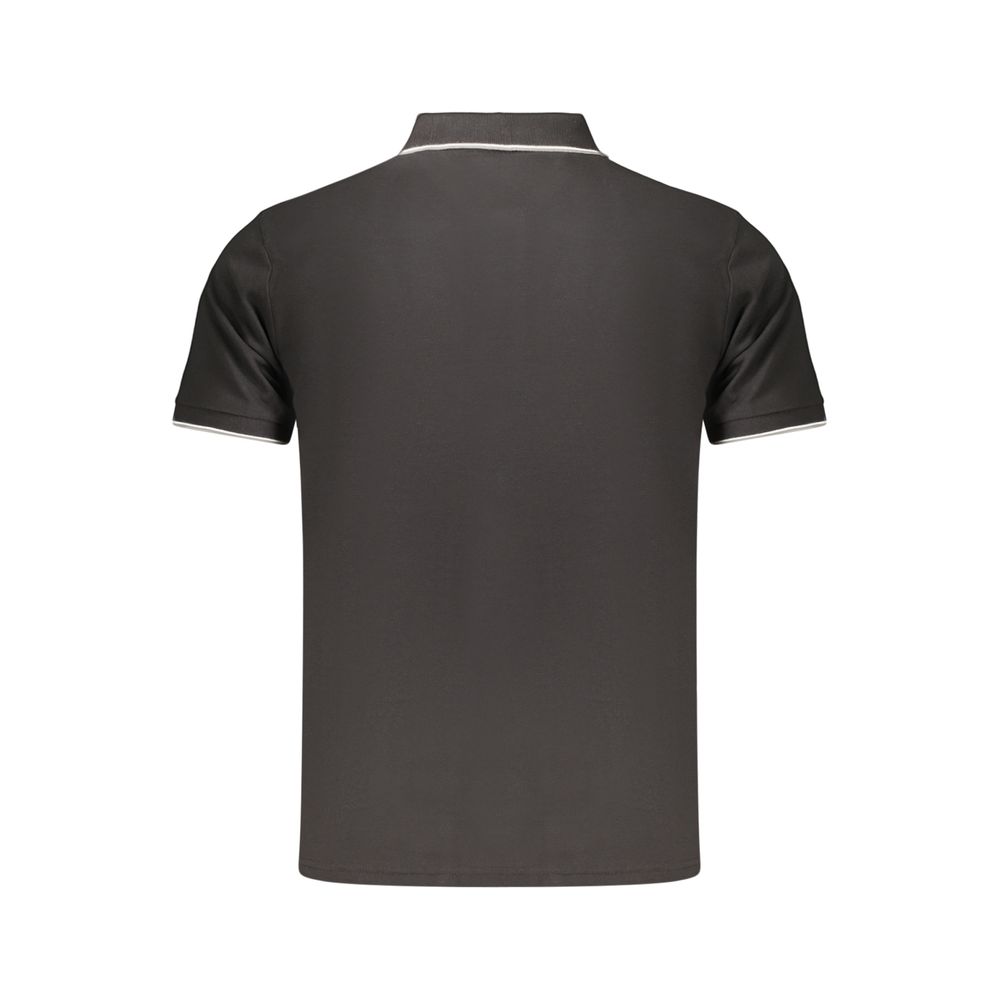 Polo pour homme Coveri Moving en coton noir