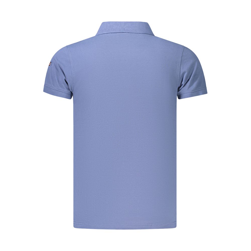 Polo pour homme en coton bleu, Norvège 1963