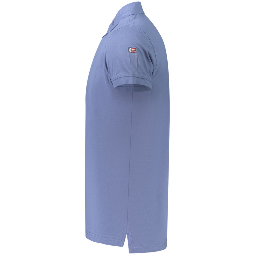 Polo pour homme en coton bleu, Norvège 1963