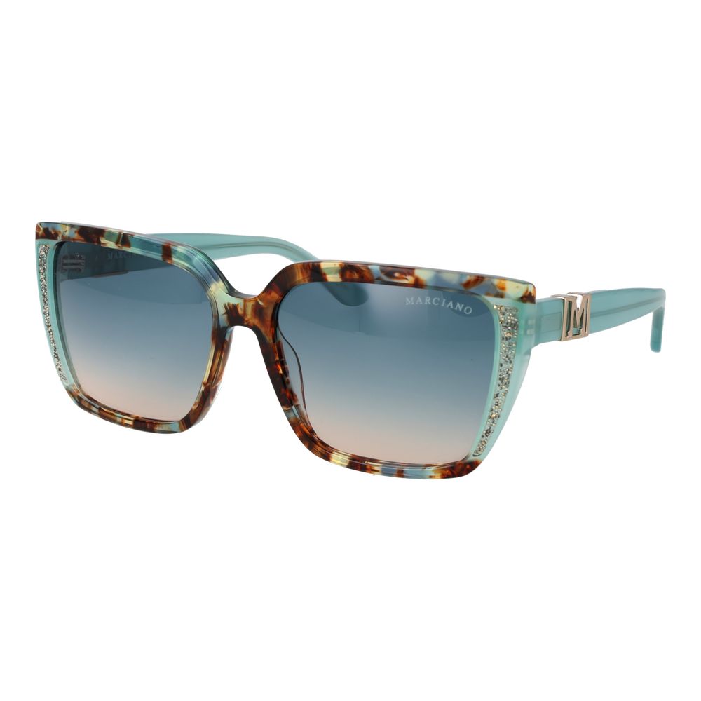 Lunettes de soleil Marciano by Guess en acétate turquoise