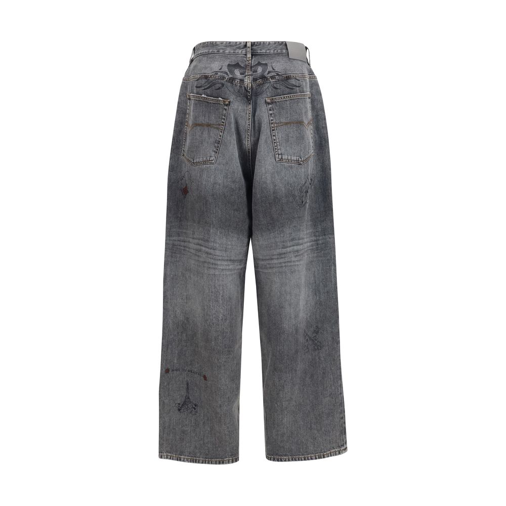 Jean décontracté Balenciaga en coton gris
