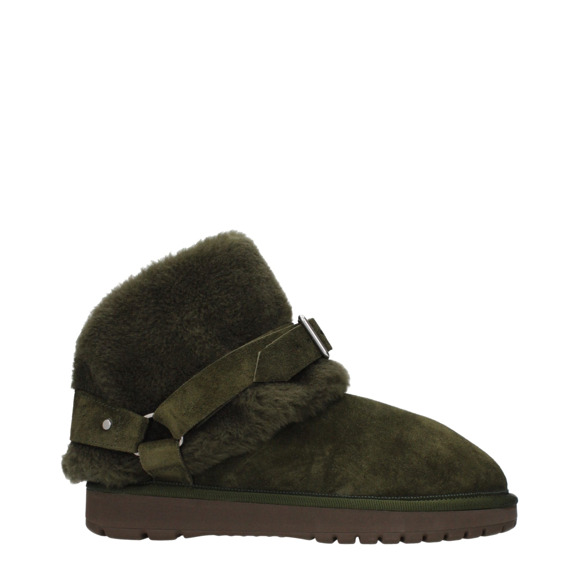 Bottines en cuir vert Burberry