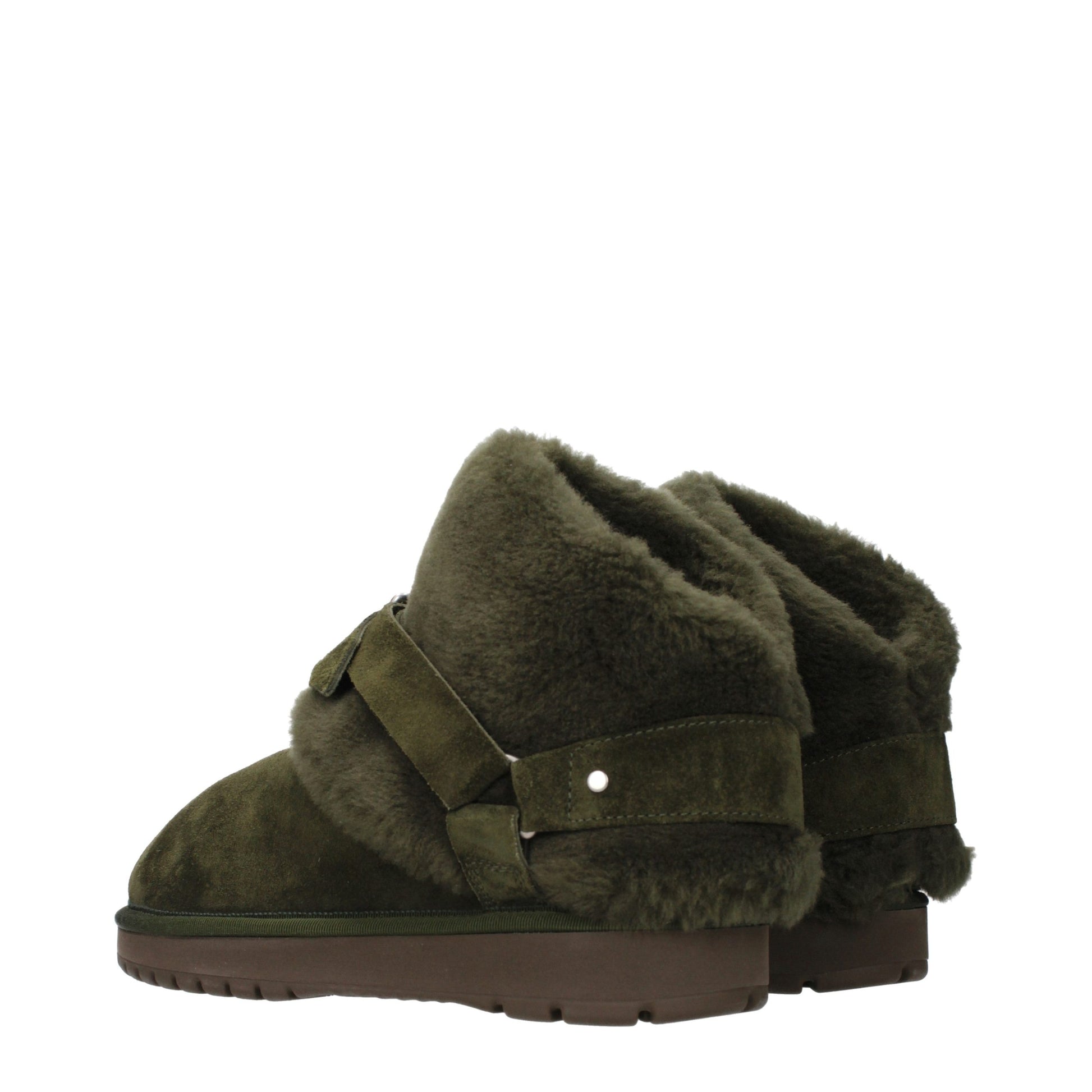 Bottines en cuir vert Burberry