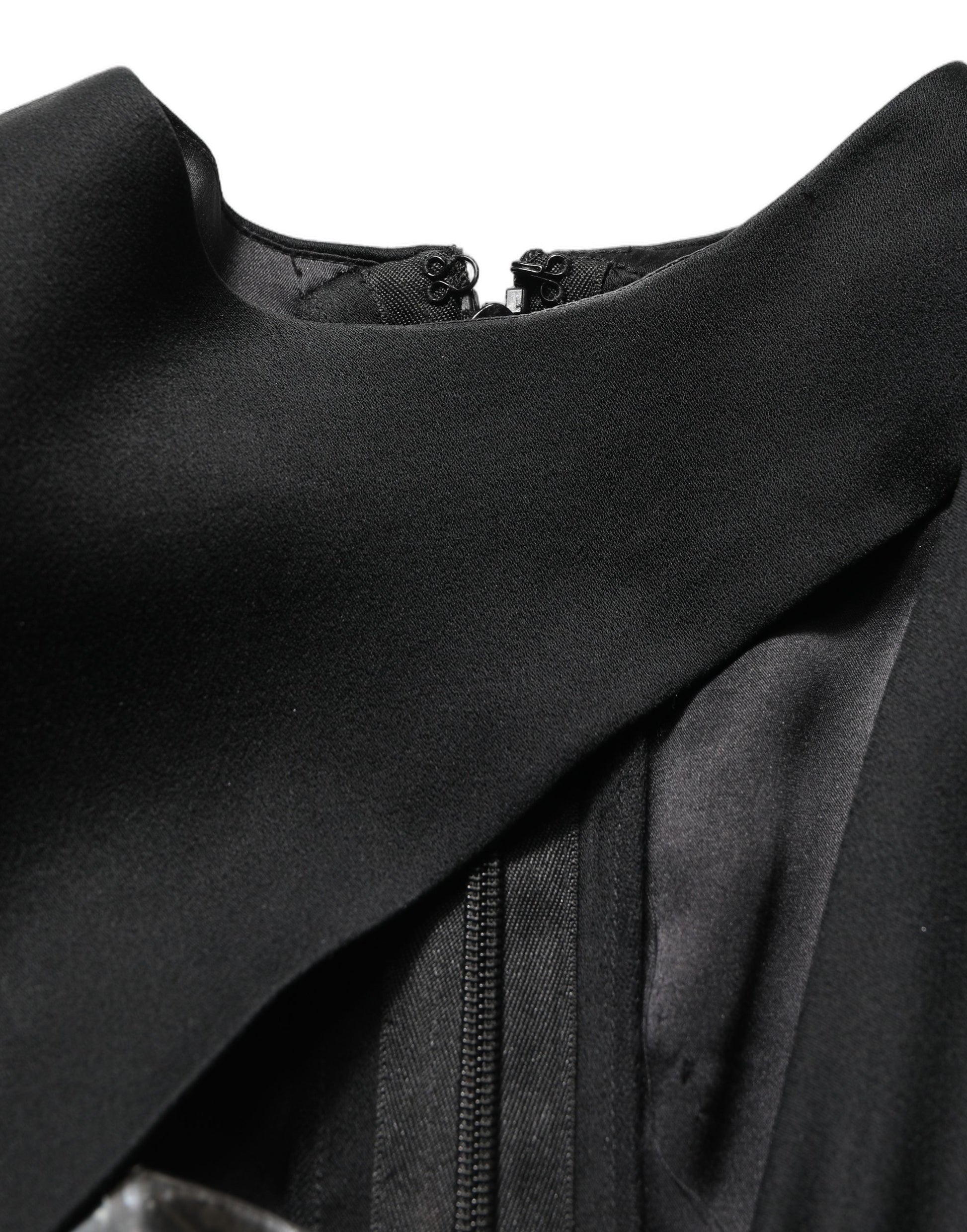 Robe de Cocktail Asymétrique Noire et Argentée Dolce & Gabbana