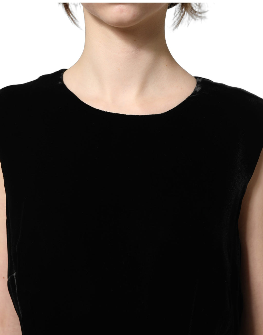 Robe longue Dolce & Gabbana en velours de viscose noir