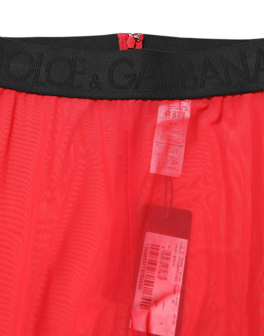 Pantalon Legging Slim Dolce & Gabbana en Nylon Stretch Rouge
