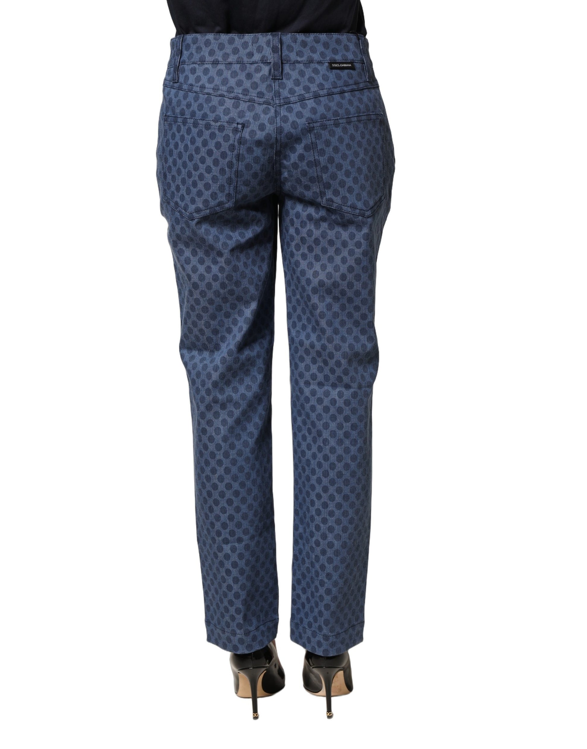 Jean Capri en jean slim Dolce & Gabbana bleu à pois
