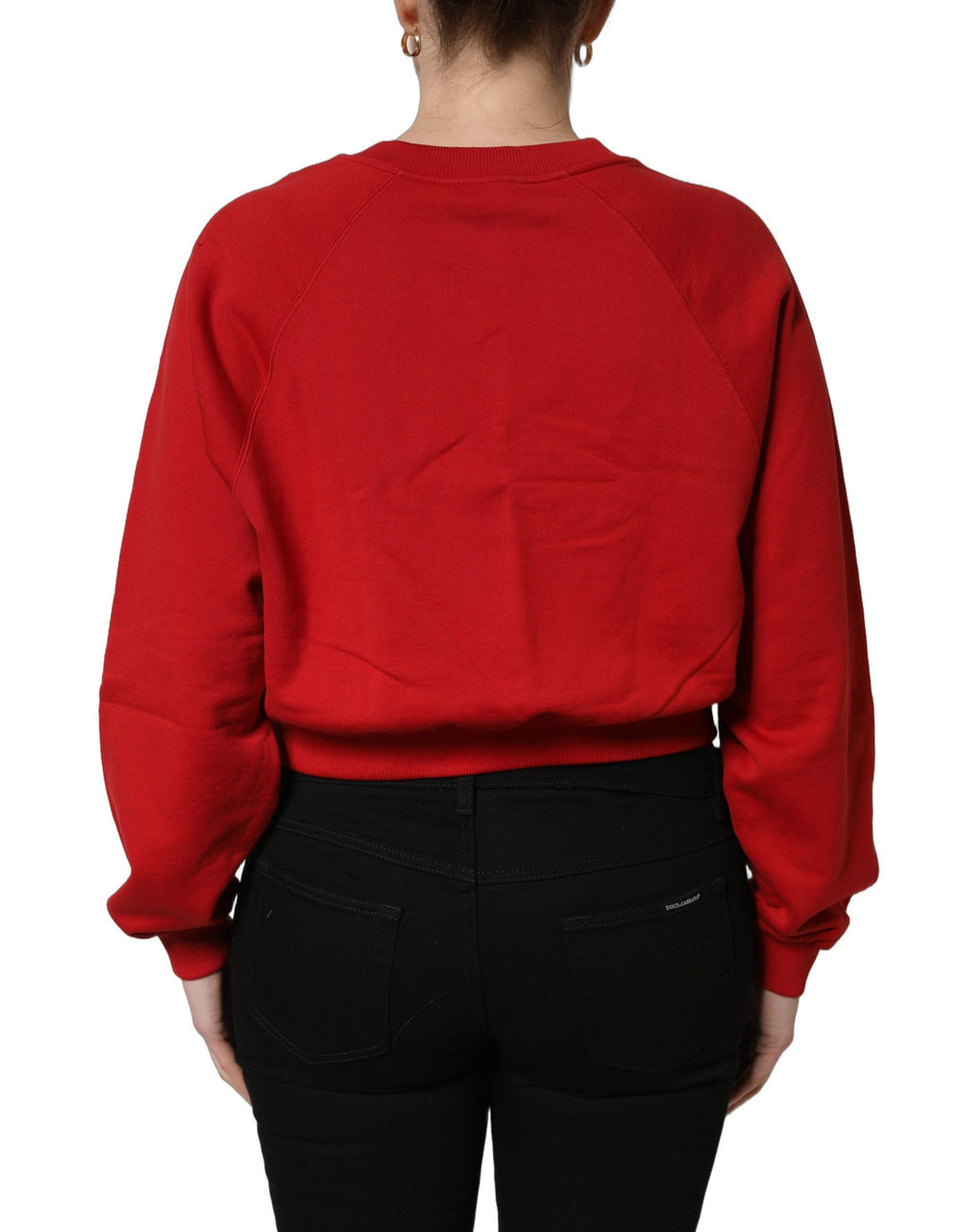 Sweat-shirt court Dolce & Gabbana en coton rouge Basilico