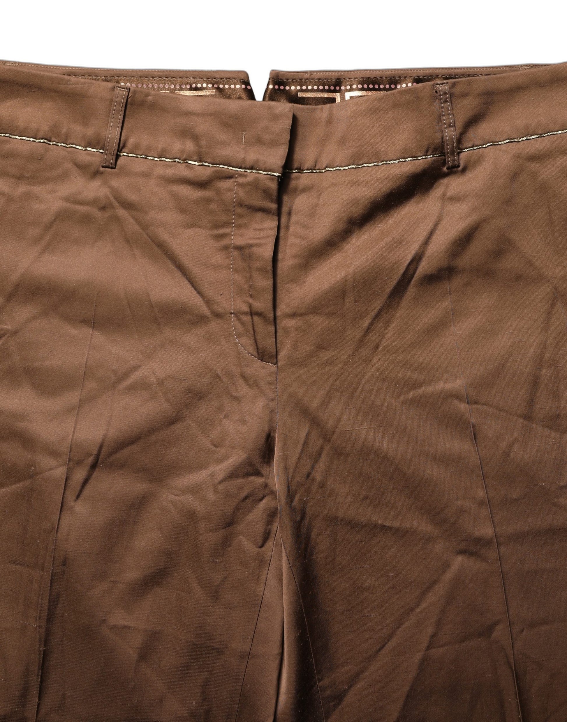 Pantalon large taille haute marron Cavalli Class