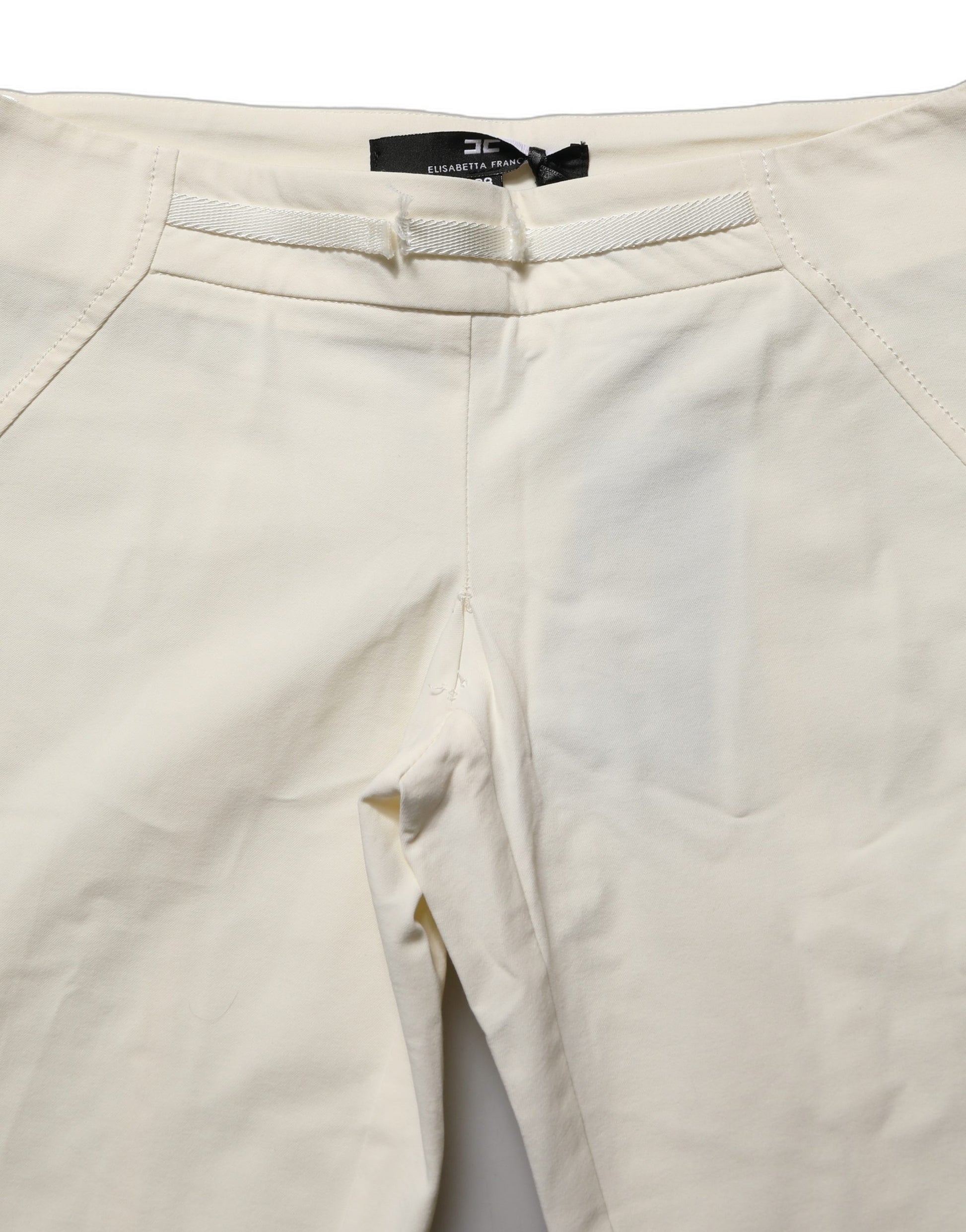 Pantalon slim blanc taille basse pour femme Elisabetta Franchi