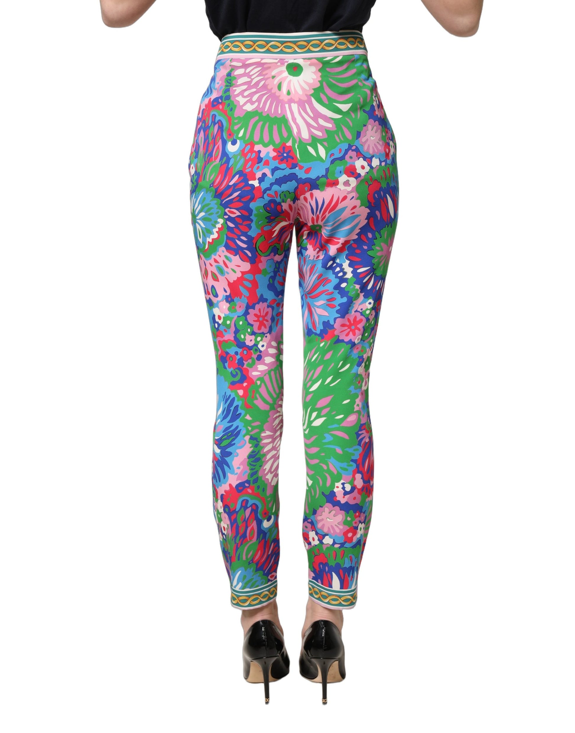 Pantalon leggings Dolce & Gabbana en jersey extensible fleuri multicolore