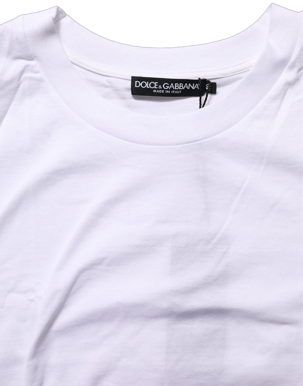 T-shirt Dolce & Gabbana en coton blanc à col rond et manches courtes