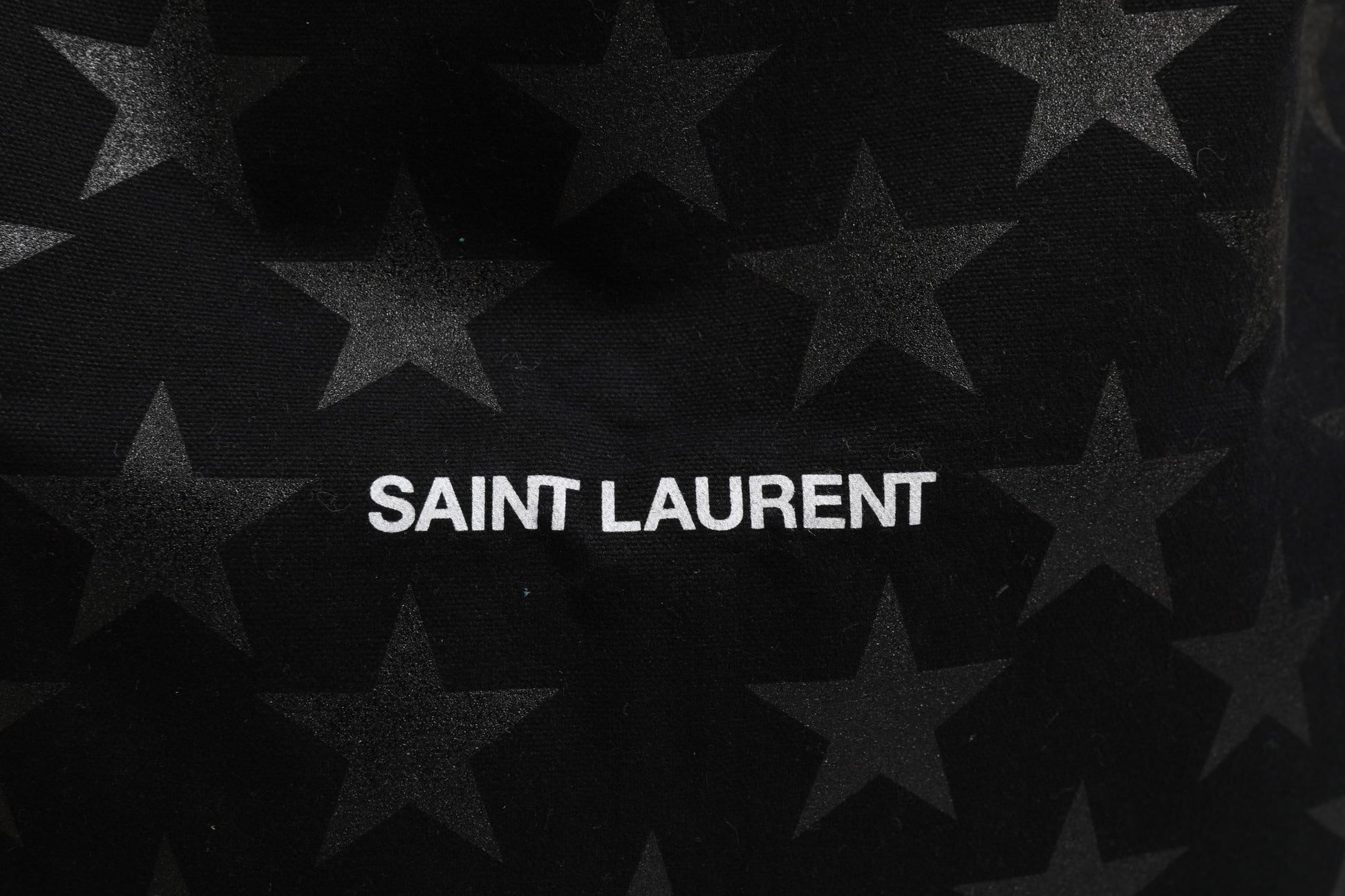 Sac cabas noir Saint Laurent Rive Droite à imprimé étoile