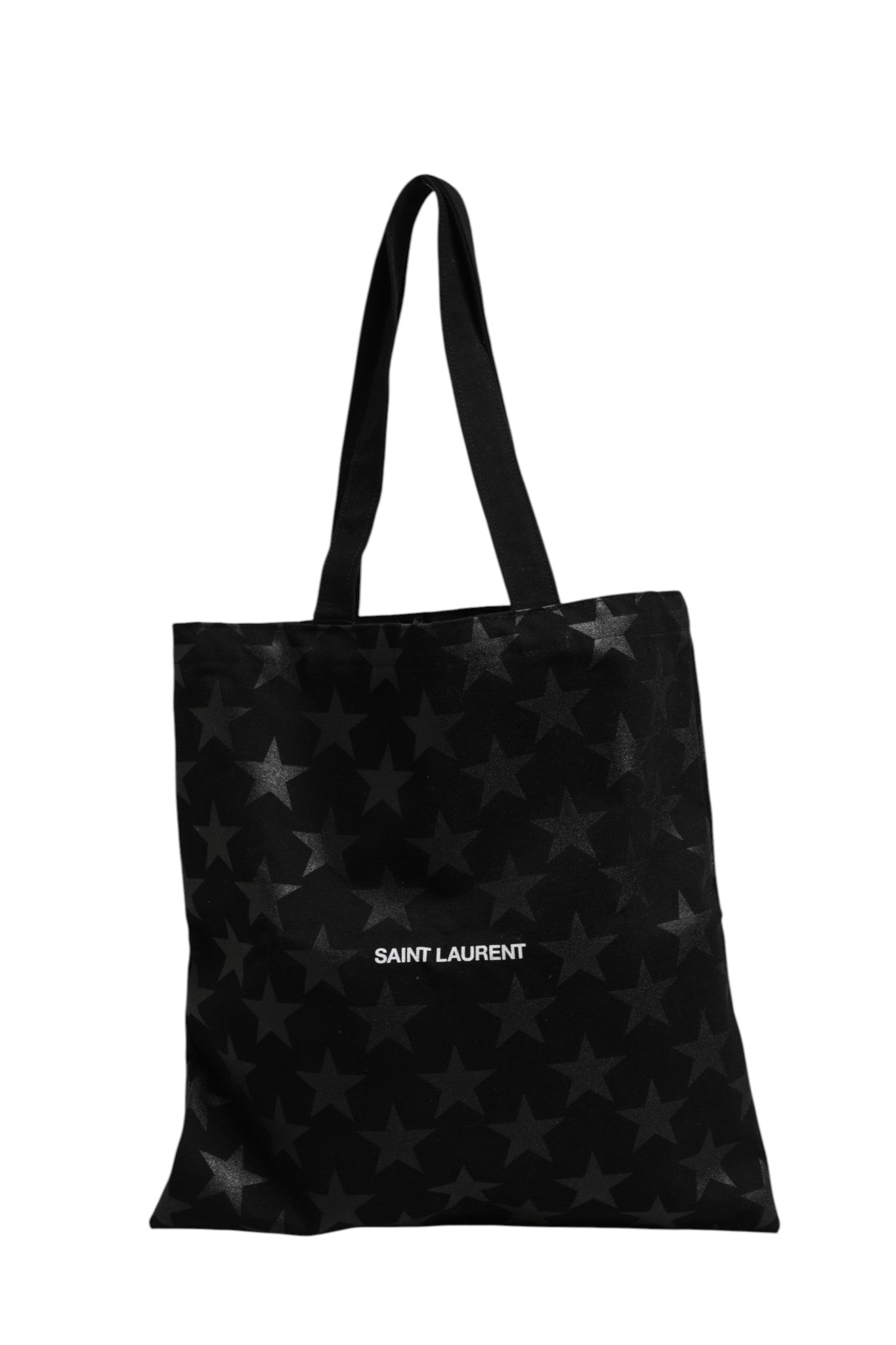 Sac cabas noir Saint Laurent Rive Droite à imprimé étoile