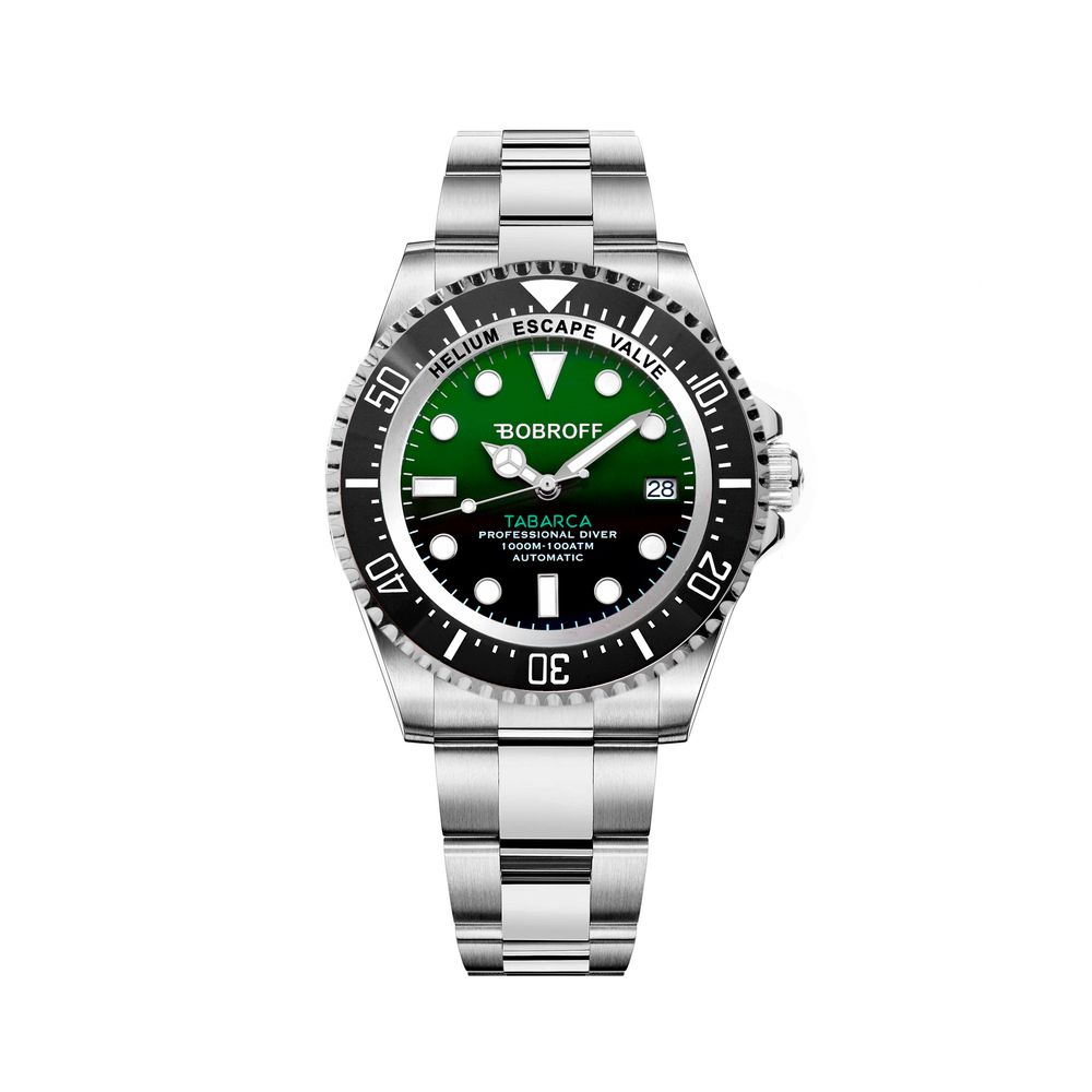 Montre sport Bobroff en acier inoxydable argenté