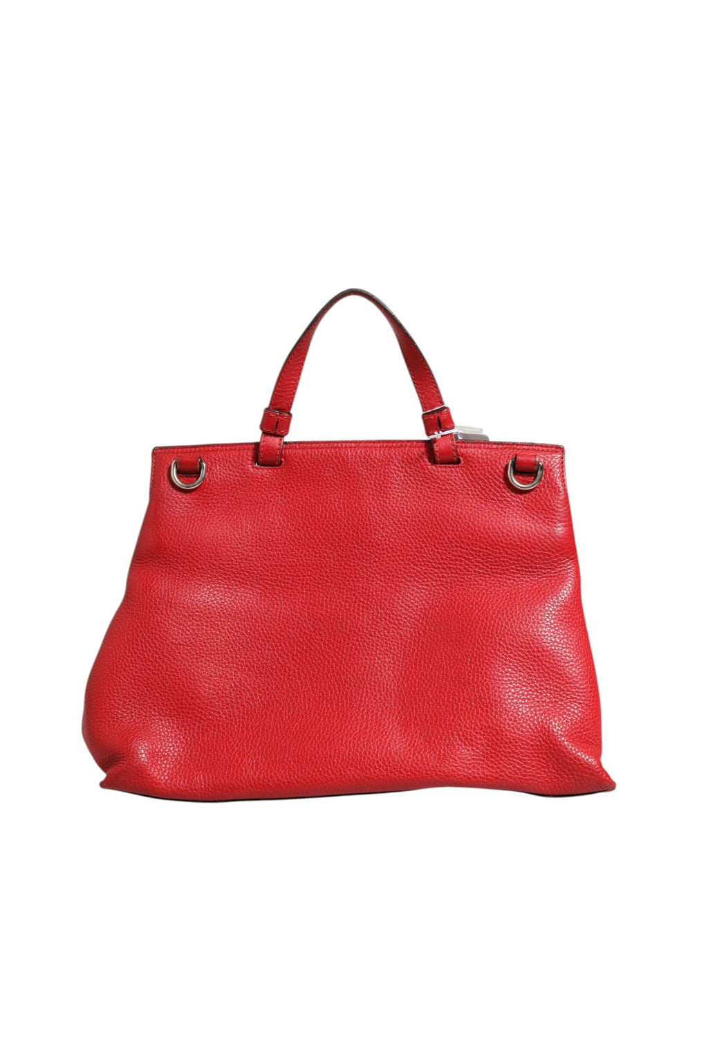 Sac cabas à bandoulière en cuir rouge et bambou Gucci Daily