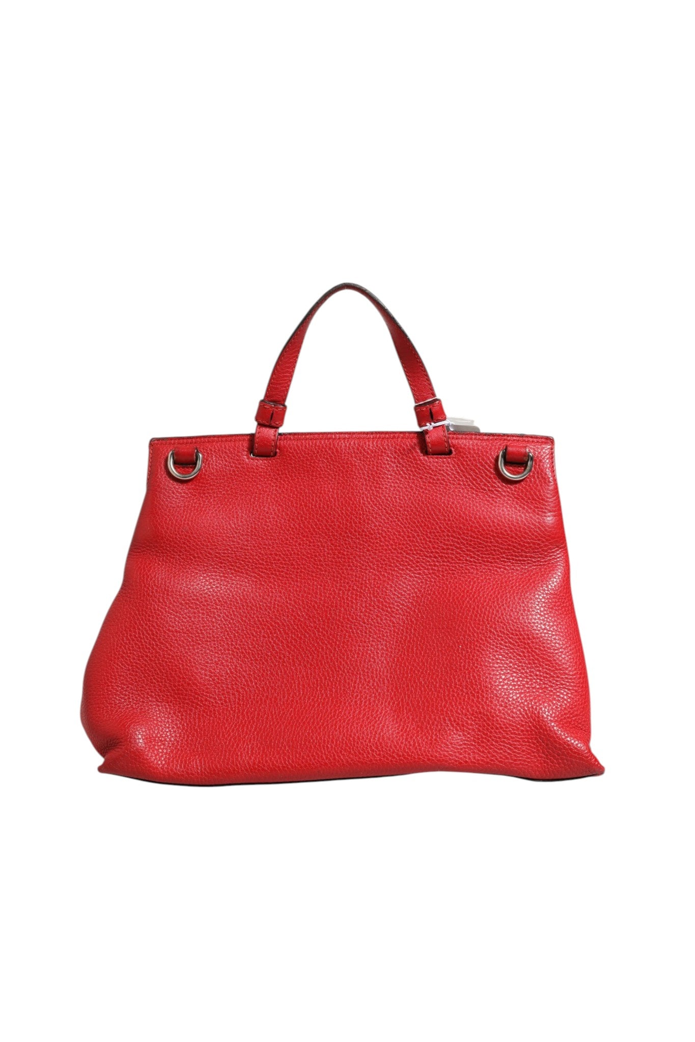 Sac cabas à bandoulière en cuir rouge et bambou Gucci Daily