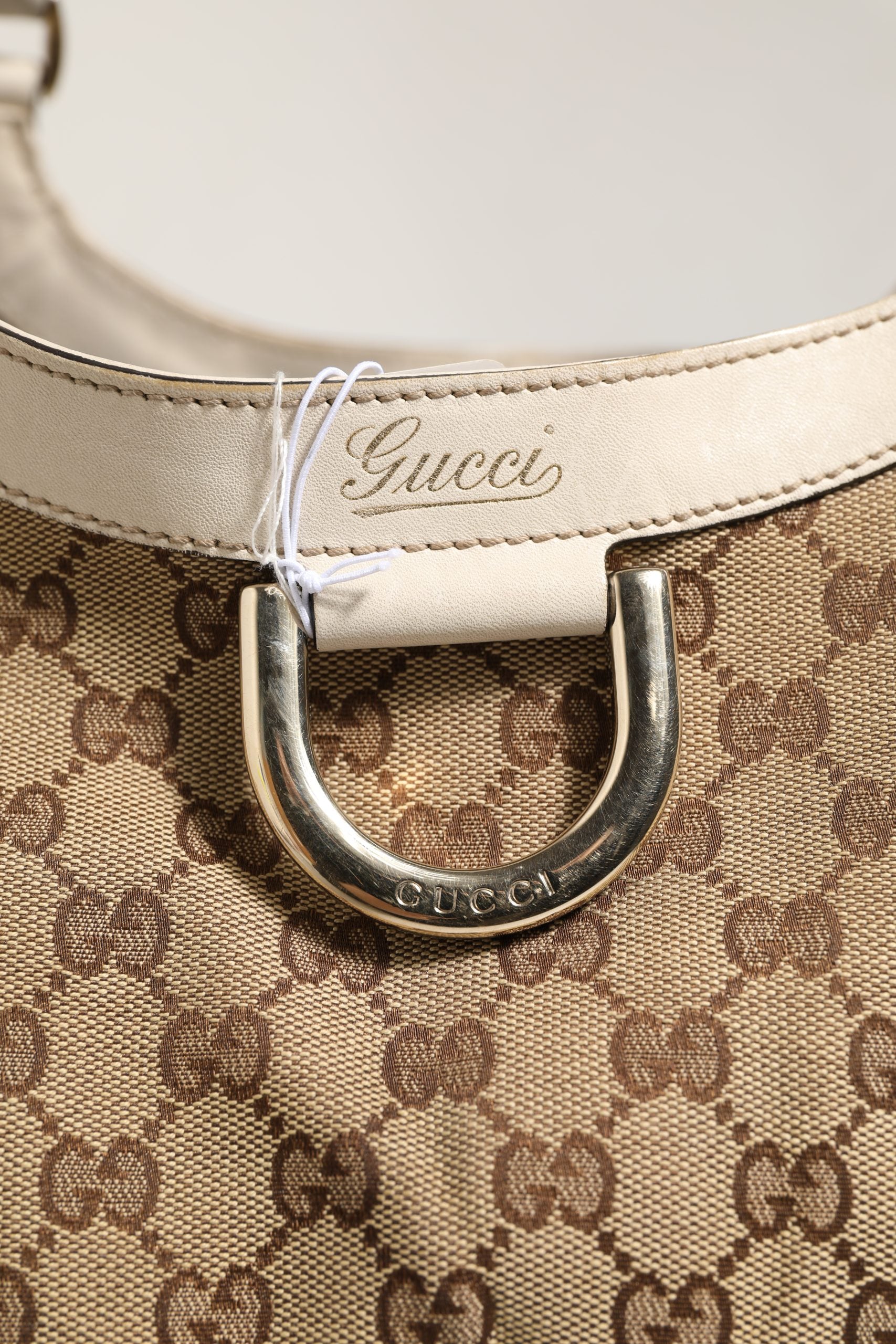 Sac porté épaule Gucci Canvas Abbey à anneau en D