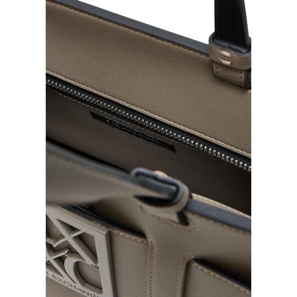 Sac à main Armani Exchange en similicuir beige