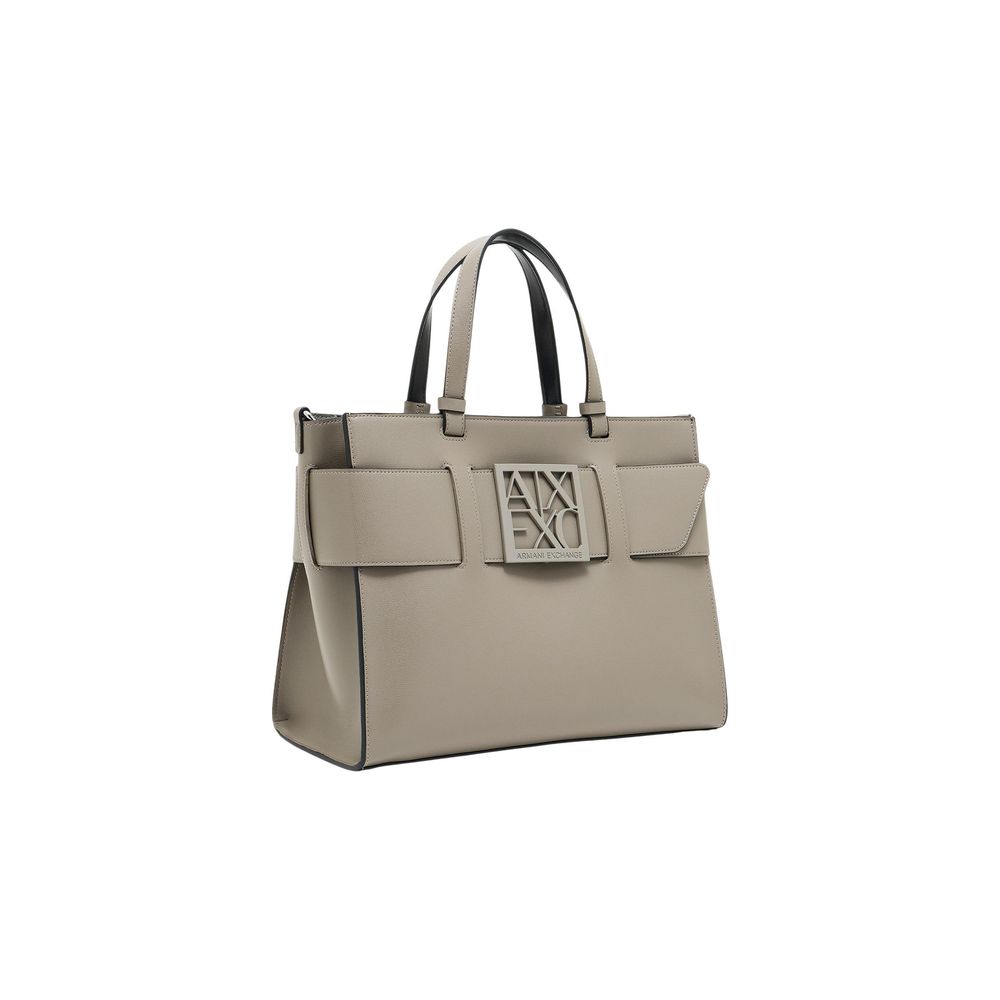Sac à main Armani Exchange en similicuir beige