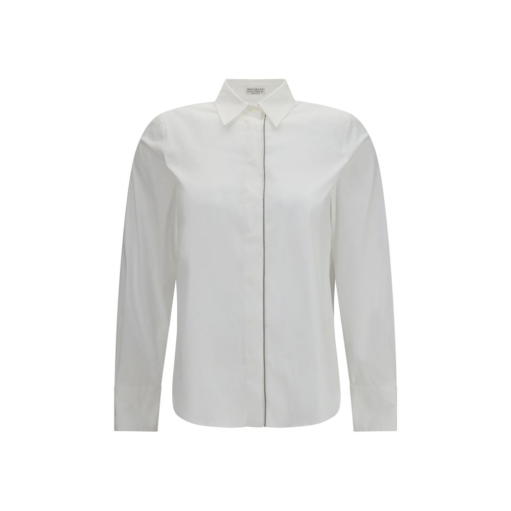 Chemise habillée en coton blanc Brunello Cucinelli