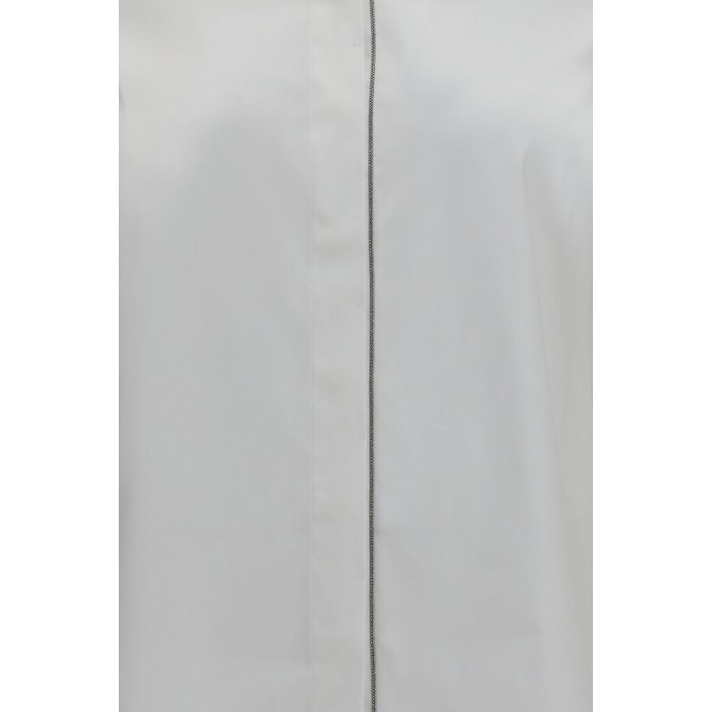 Chemise habillée en coton blanc Brunello Cucinelli