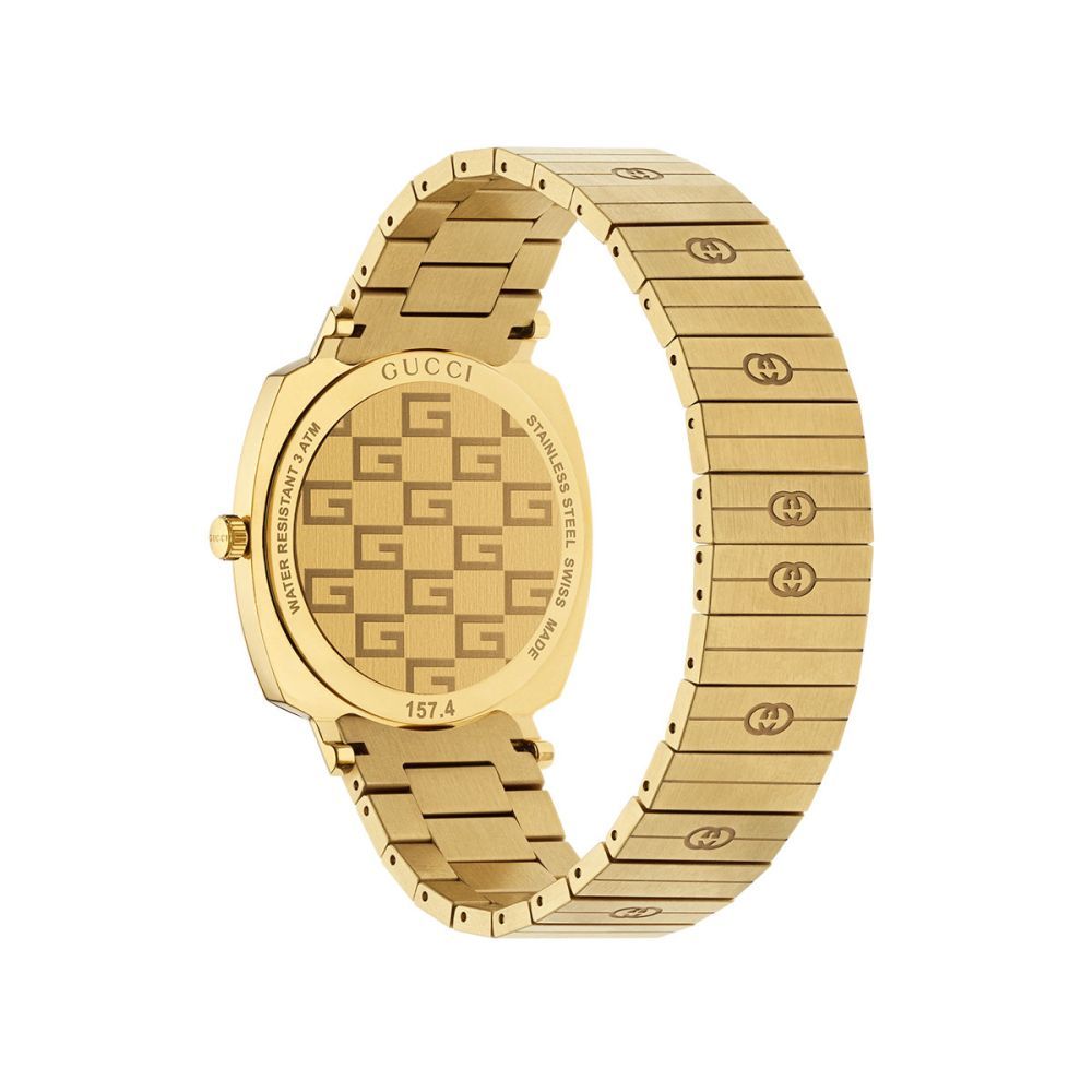 Montre habillée Gucci en acier inoxydable doré