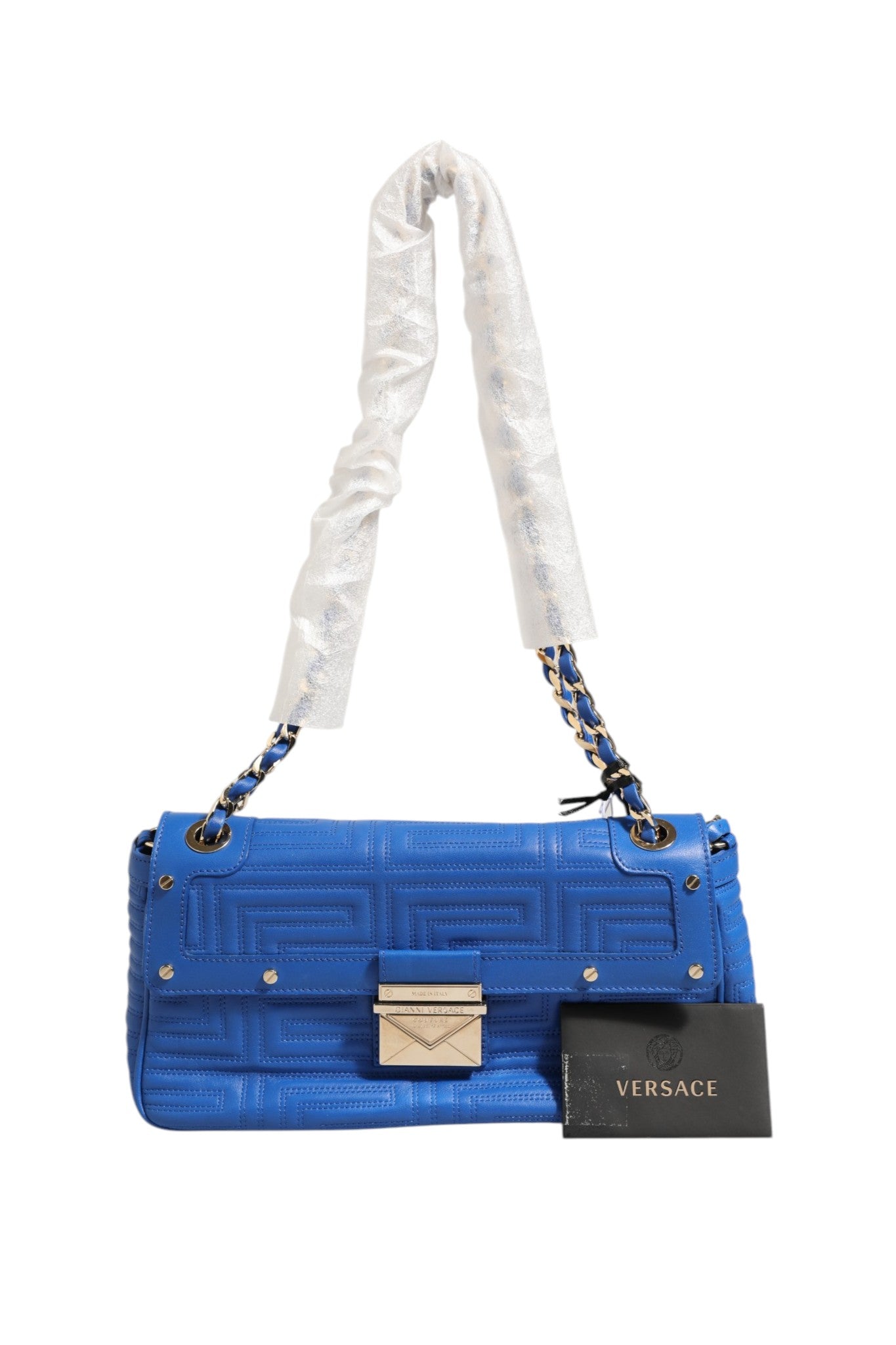 Sac à bandoulière en cuir matelassé Versace Couture