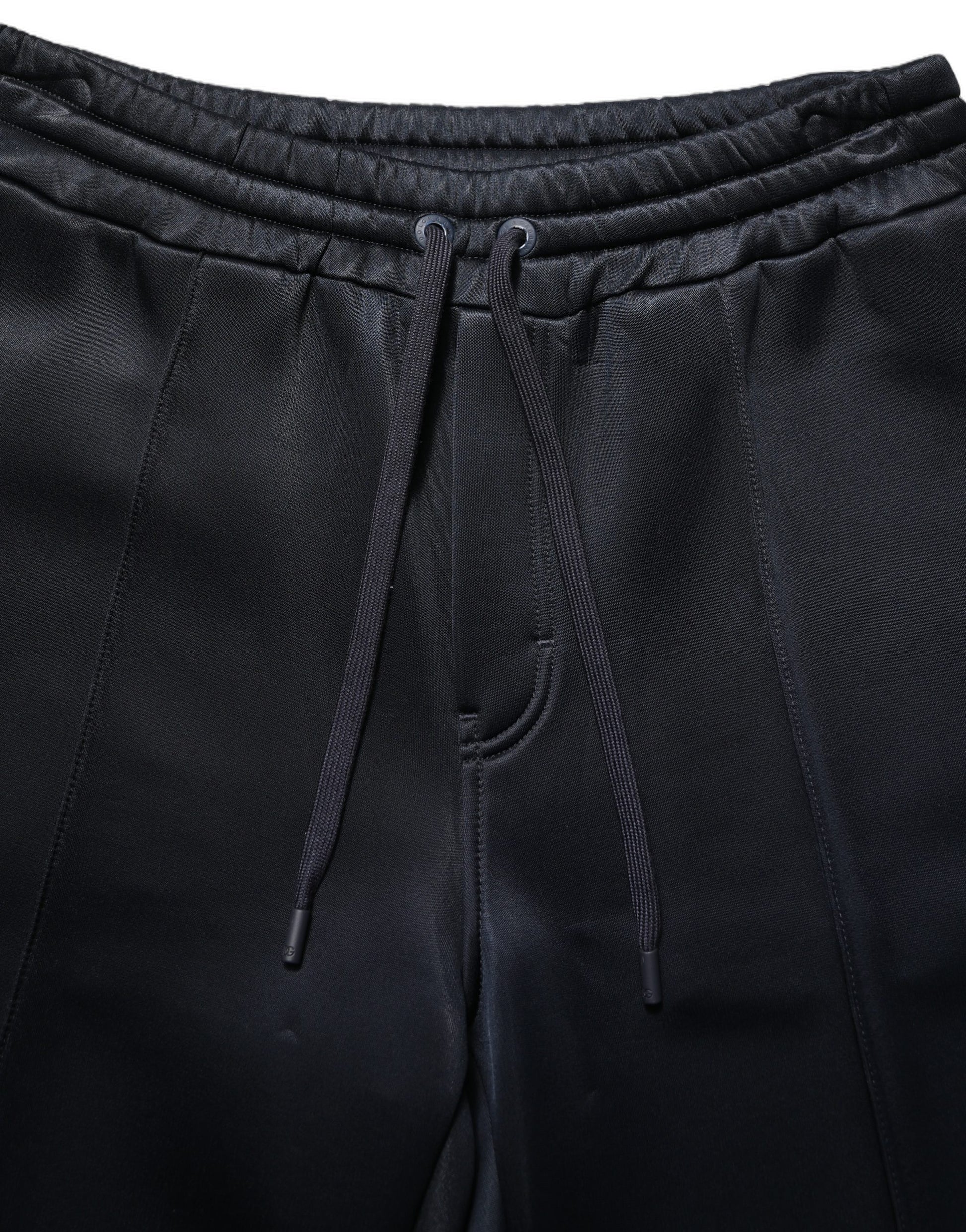 Dolce & Gabbana Black Polyester Jogger Men Sweatpants Pants