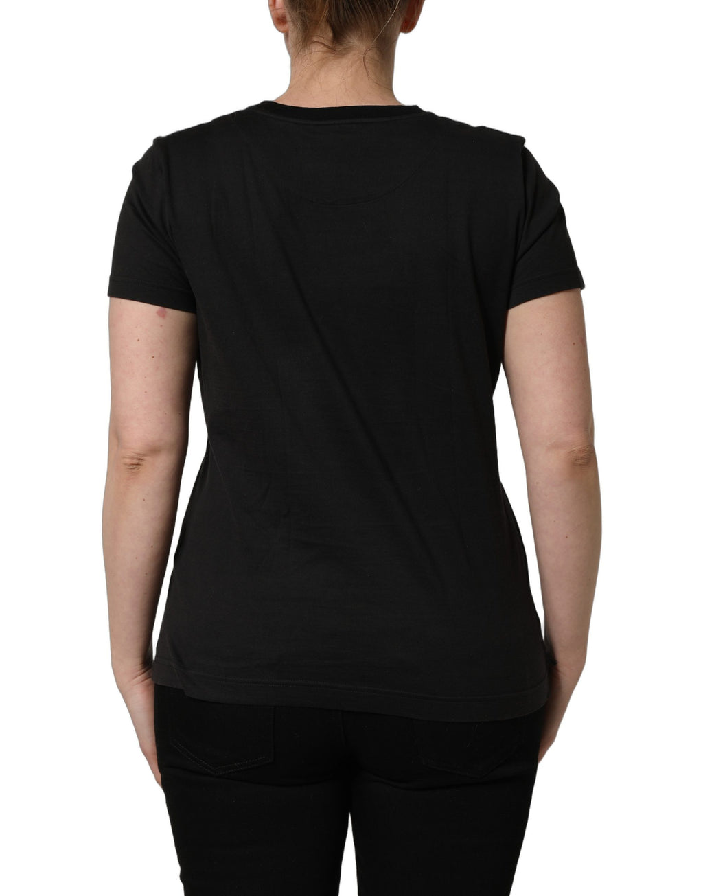 T-shirt Dolce & Gabbana noir col rond imprimé jungle tropicale