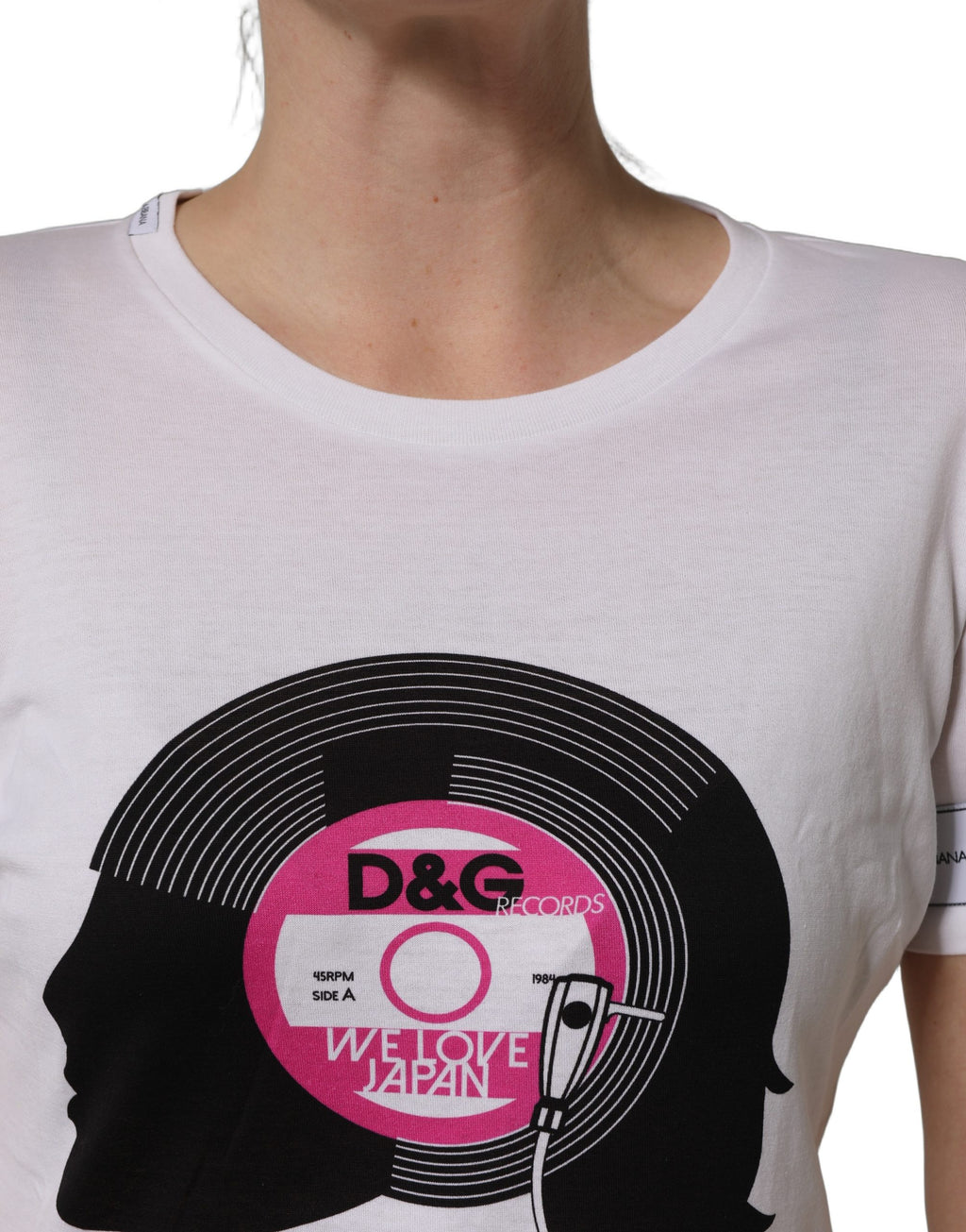 T-shirt Dolce & Gabbana en coton blanc imprimé D&G WE LOVE JAPAN