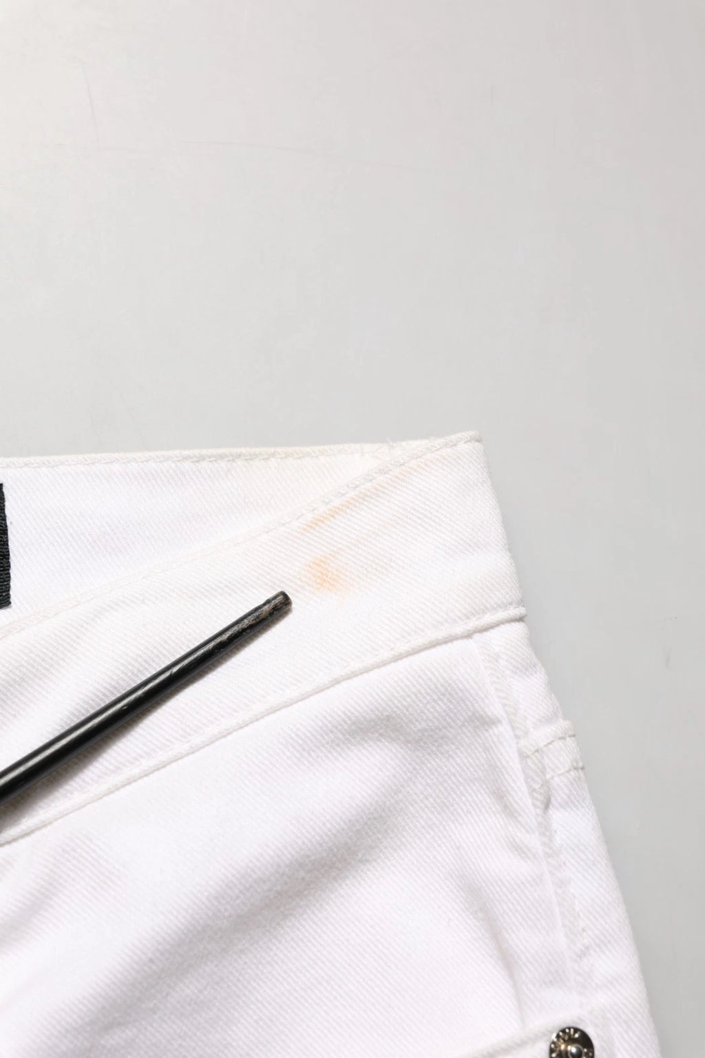 Jeans en jean skinny taille mi-haute en coton blanc Dolce & Gabbana