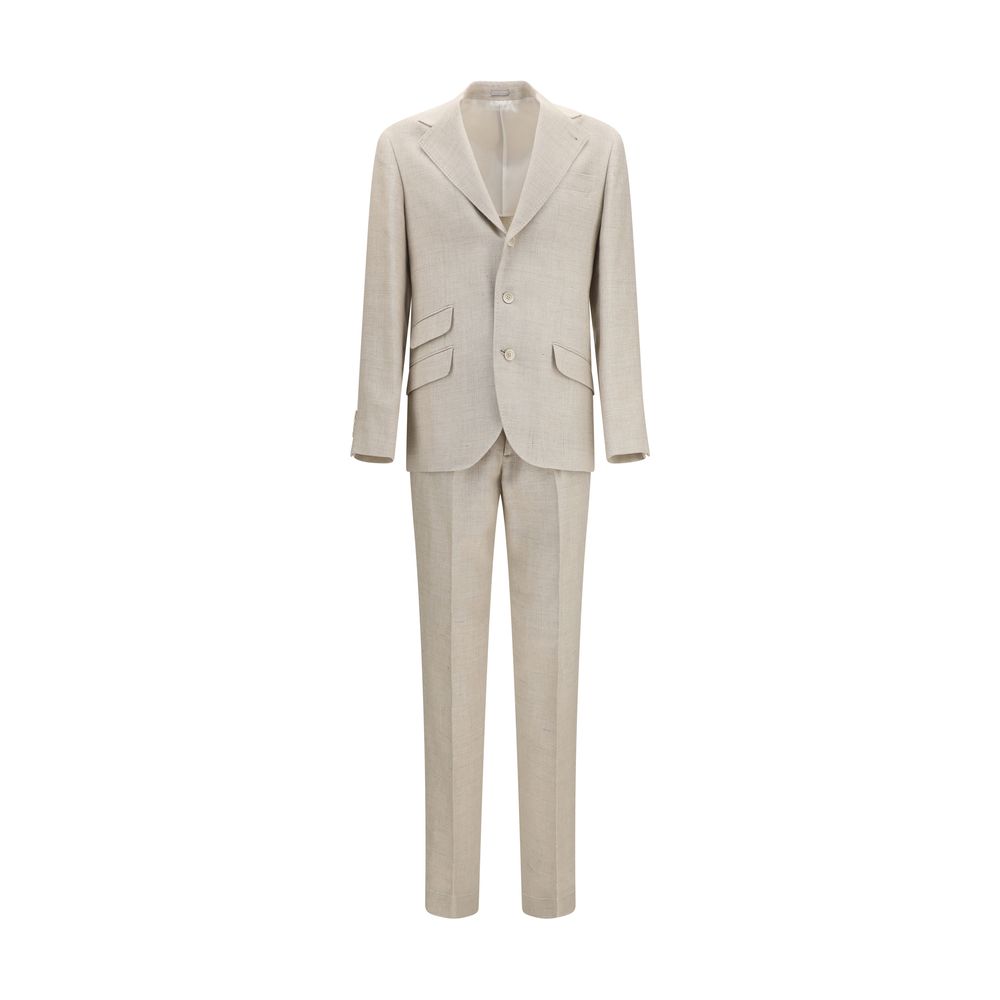 Ensemble deux pièces Brunello Cucinelli en soie beige
