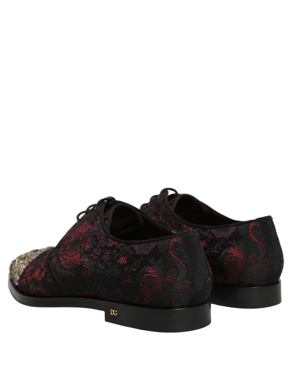 Chaussures Richelieu de ville Dolce & Gabbana noires et rouges ornées