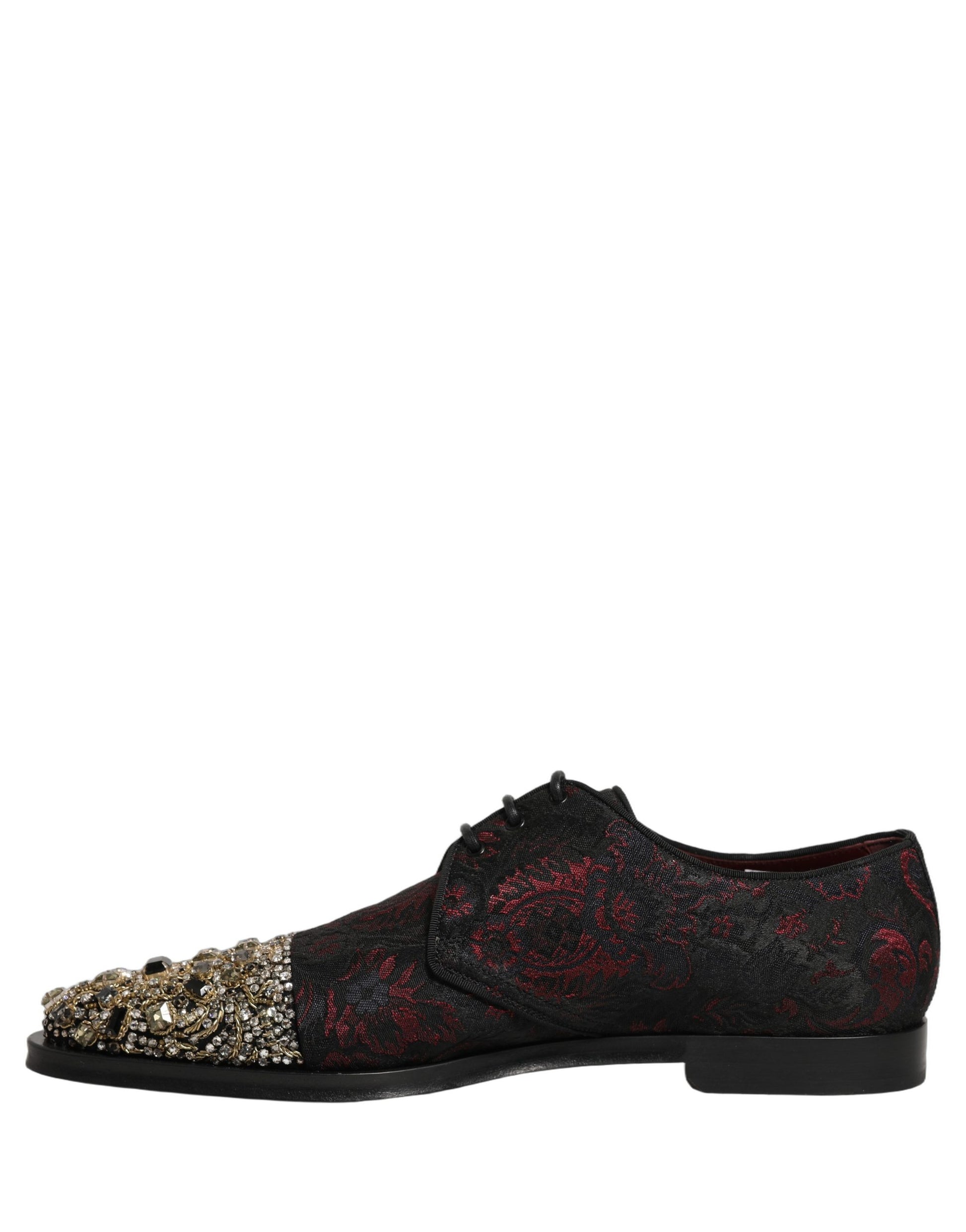 Chaussures Richelieu de ville Dolce & Gabbana noires et rouges ornées