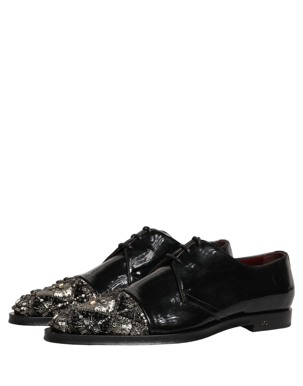 Chaussures Richelieu de cérémonie pour homme Dolce & Gabbana noires ornées