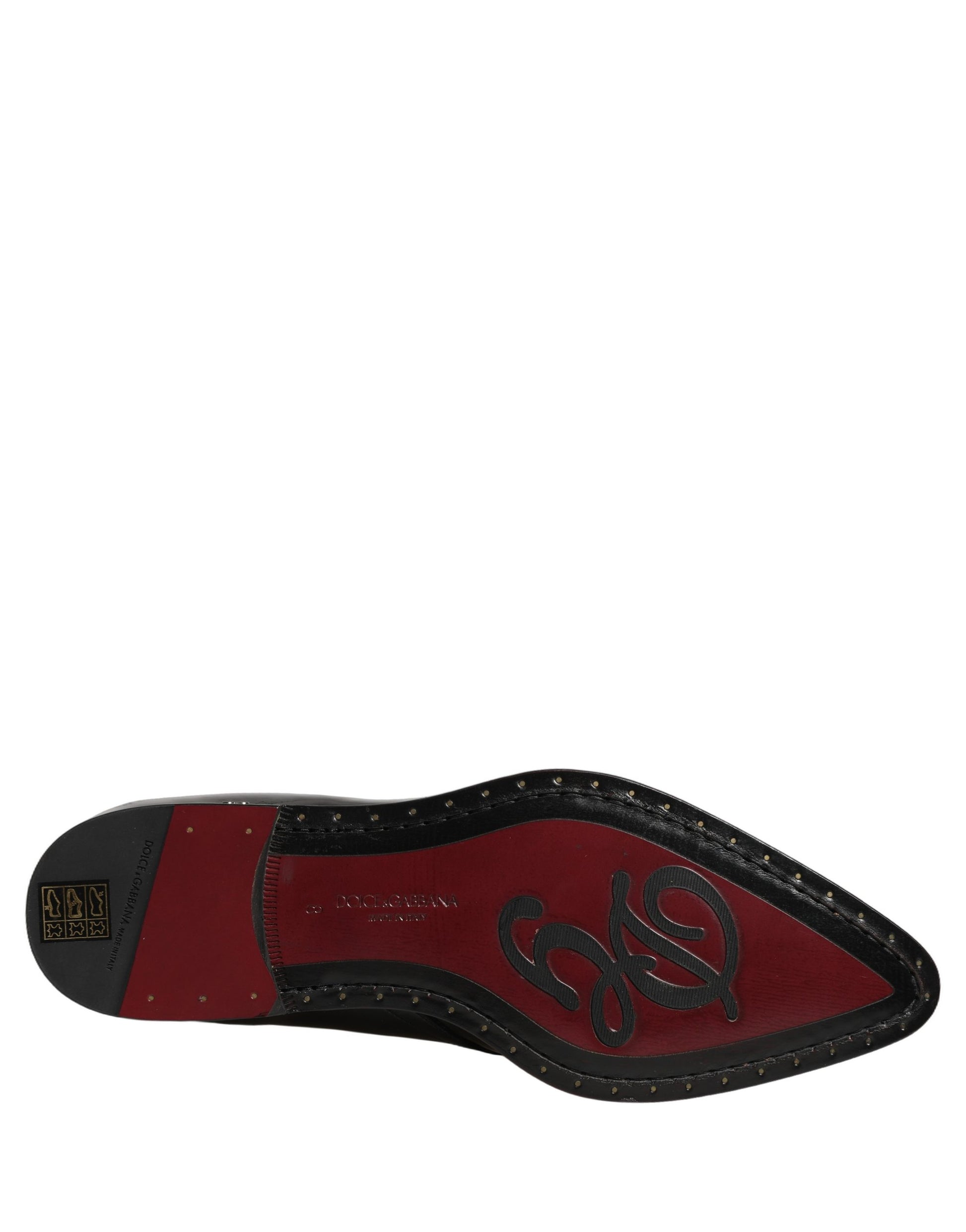 Chaussures Richelieu de cérémonie pour homme Dolce & Gabbana noires ornées