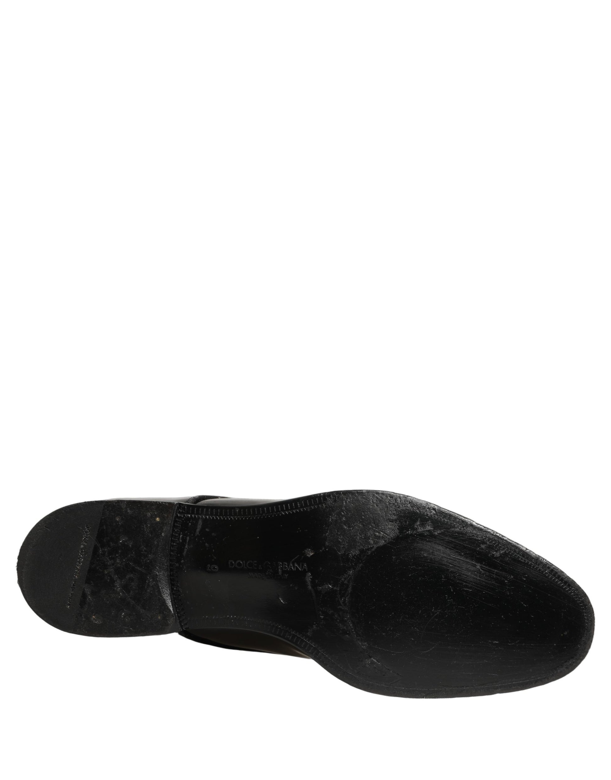 Chaussures habillées de cérémonie Dolce & Gabbana en cuir noir à lacets type Derby