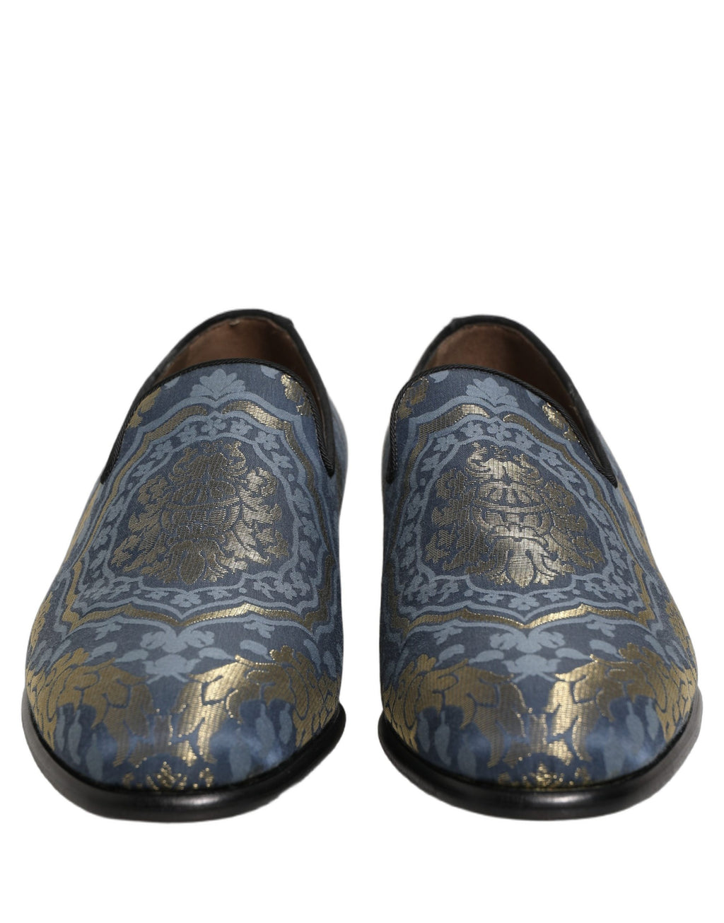 Chaussures Loafers Dolce & Gabbana en Brocart Floral Bleu