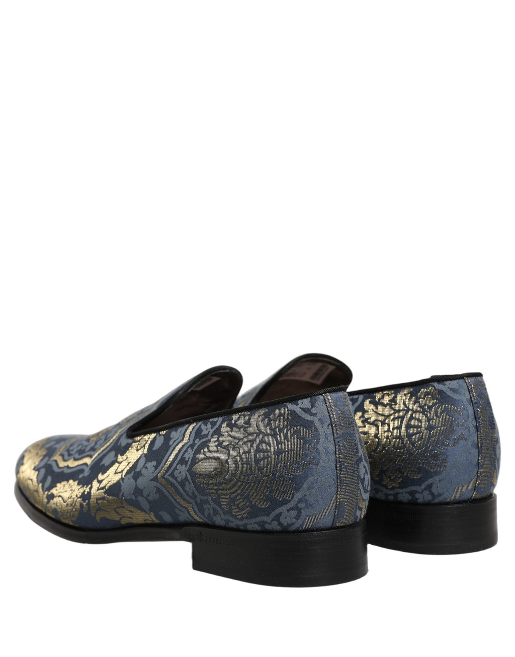 Chaussures Loafers Dolce & Gabbana en Brocart Floral Bleu