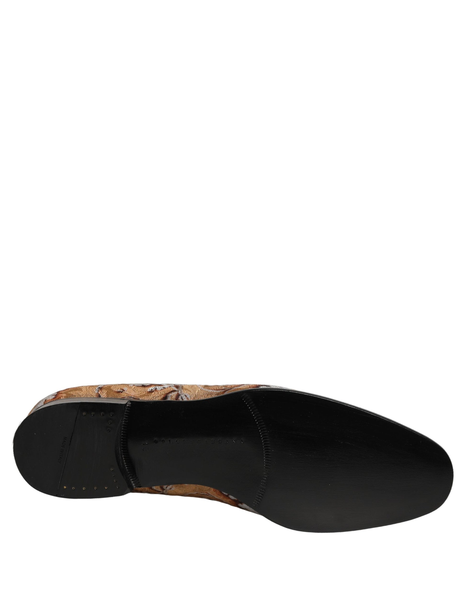 Chaussures Mocassins Homme Dolce & Gabbana Brocart Doré Baroque