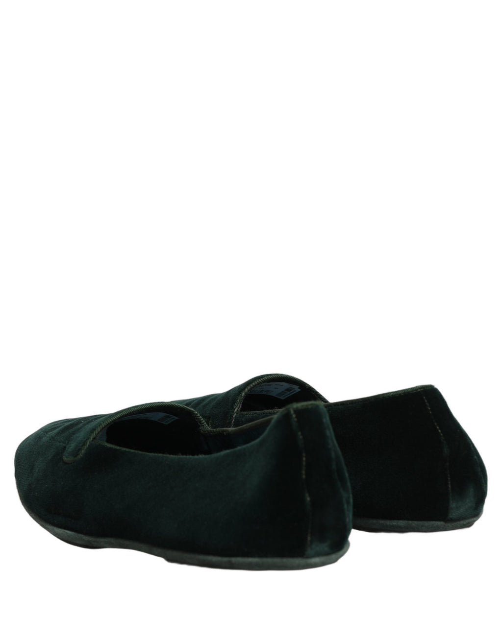 Chaussures mocassins plates à enfiler en velours vert Dolce & Gabbana pour hommes