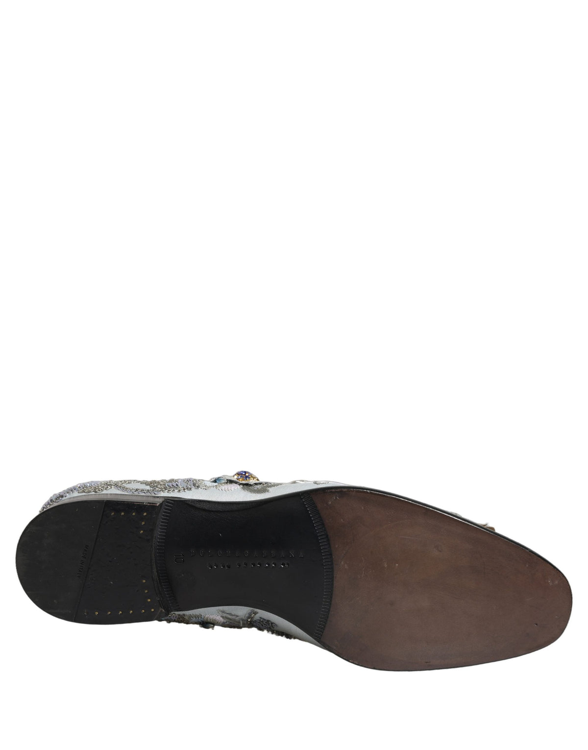 Mocassins pour Homme Blancs à Ornements Floraux Dolce & Gabbana