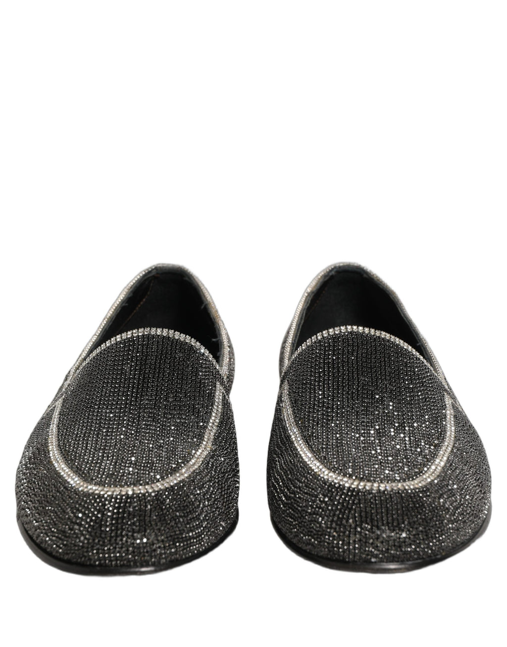 Chaussures Mocassins Homme Dolce & Gabbana Noirs Ornés de Cristaux